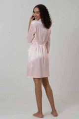 Premium Satin Robe – Baby Pink