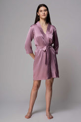 Premium Satin Robe – Oyster Pink