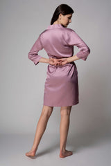 Premium Satin Robe – Oyster Pink