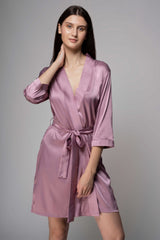 Premium Satin Robe – Oyster Pink