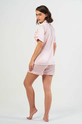 Washable Satin Short Pj Set – Baby Pink