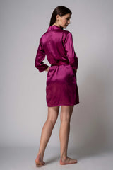 Satin Robe – Wine