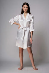 Satin Robe – White