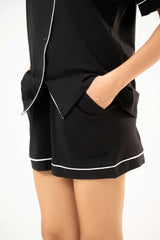 Cotton Short PJ Set – Black
