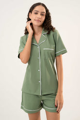 Cotton Short PJ Set – Sage Green
