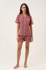 Cotton Short PJ Set – Dusty Rose