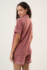 Cotton Short PJ Set – Dusty Rose