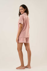 Cotton Short PJ Set – Soft Pink