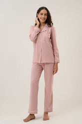 Cotton Long PJ Set – Soft Pink