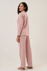 Cotton Long PJ Set – Soft Pink