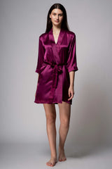 Satin Robe – Wine