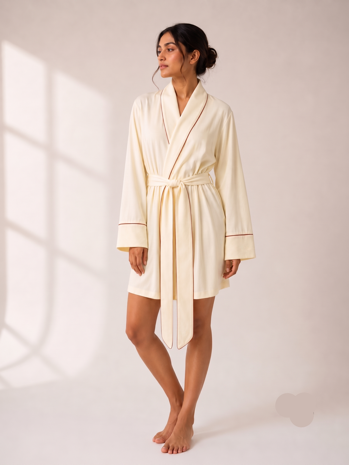 Personalized Cotton Robe – Cozy & Custom - Butter Yellow
