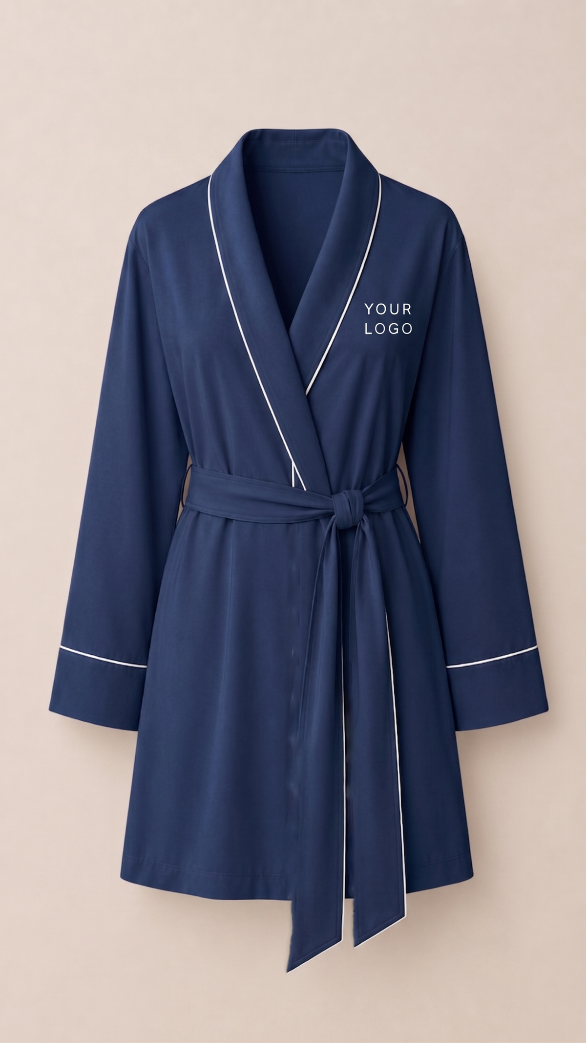 Personalized Cotton Robe – Cozy & Custom - Midnight Blue