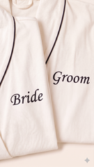 Personalized Cotton Couple Robes – Cozy & Custom - White