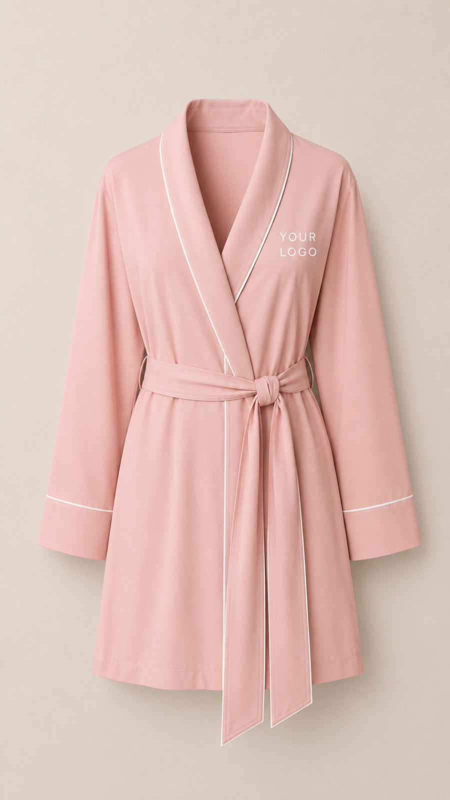 Personalized Cotton Robe – Cozy & Custom - Soft Pink